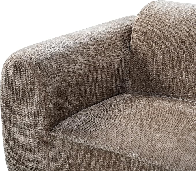Christopher Knight Home Grelyn 140 Modular Sectional Sofa Couch Wool Fabric Boneless Cloud Couch Fully Compressed Home Sofa Living Room 3-Piece Lounge Sofa with Chaise Fully Assembled Brown