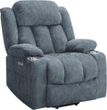Coaster Home Furnishings Houston Upholstered Power Lift Recliner Slate Blue