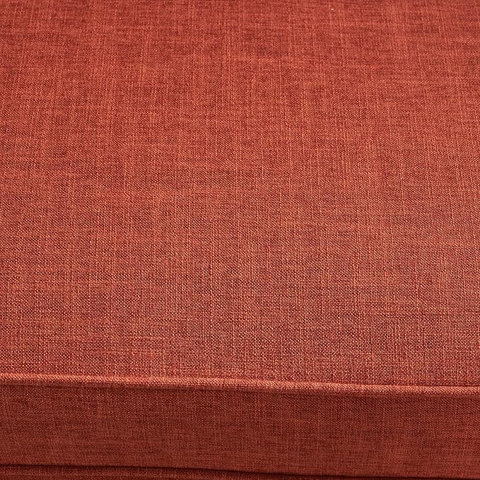 GDFStudio Mid Century Modern Fabric Loveseat (Muted Orange)