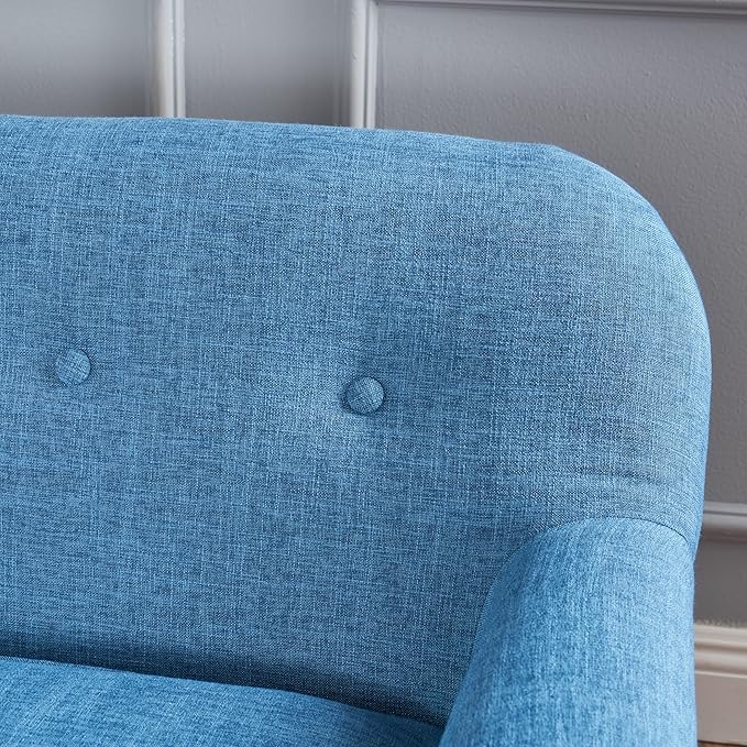 Christopher Knight Home Mariah Mid-Century Modern Loveseat Muted Blue